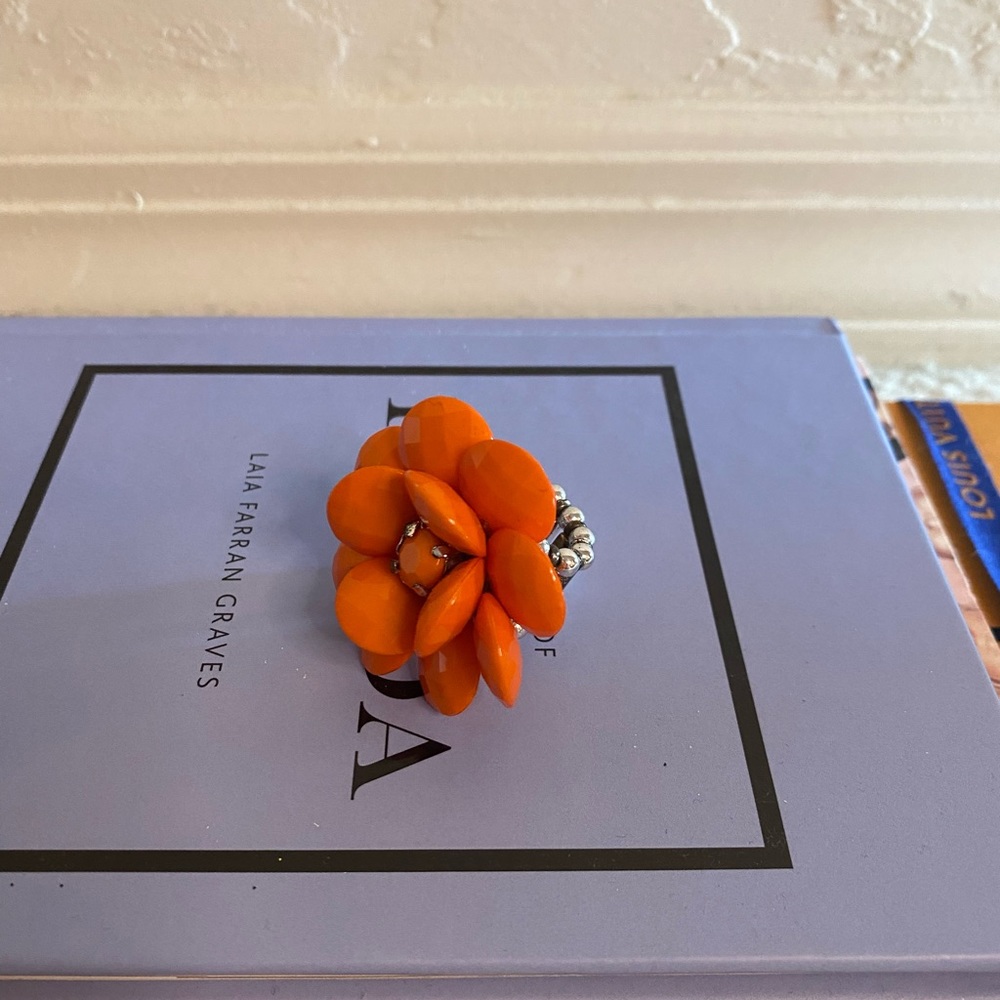 Orange flower ring